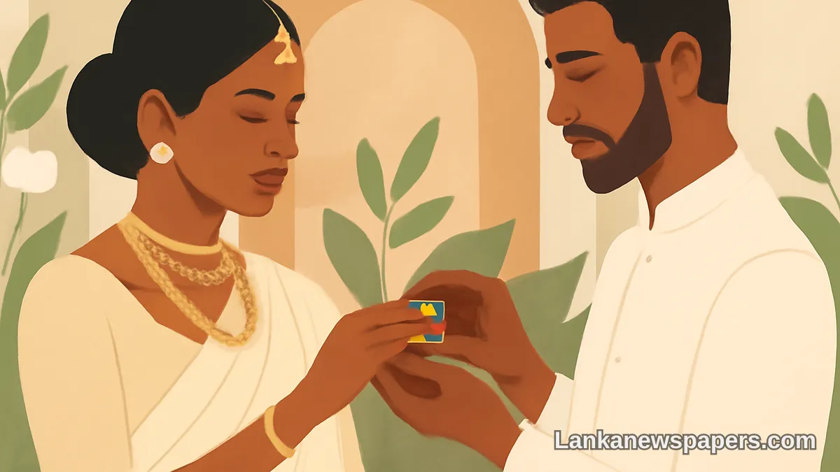 Love Crafted in Emerald: Sri Lankan Intimate Wedding Features Groom-Designed Jewel for His Bride