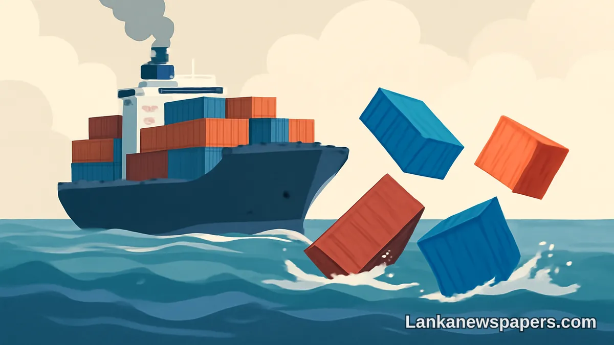 Multiple Shipping Containers Fall Overboard in Sri Lankan Waters