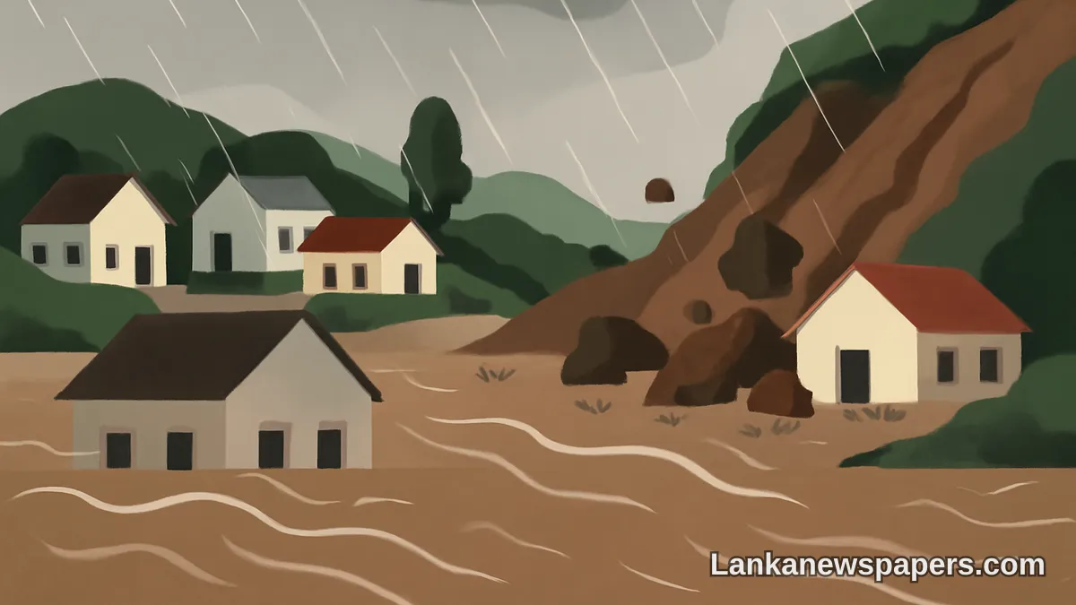 ගංවතුර සහ නායයෑම් හේතුවෙන් ශ්රී ලංකාවේ හත් දෙනෙකු මියයයි