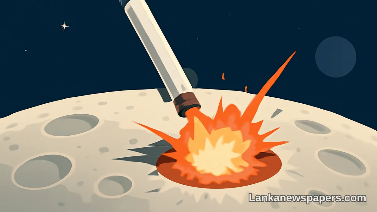SpaceX රොකට් කැබැල්ලක් සඳ මතට පතිත වී නව ඛාදිතයක් සෑදේ