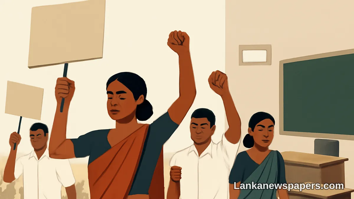 Sri Lankan Teachers Take to the Streets Over Poverty Wages and Unbearable Classroom Conditions