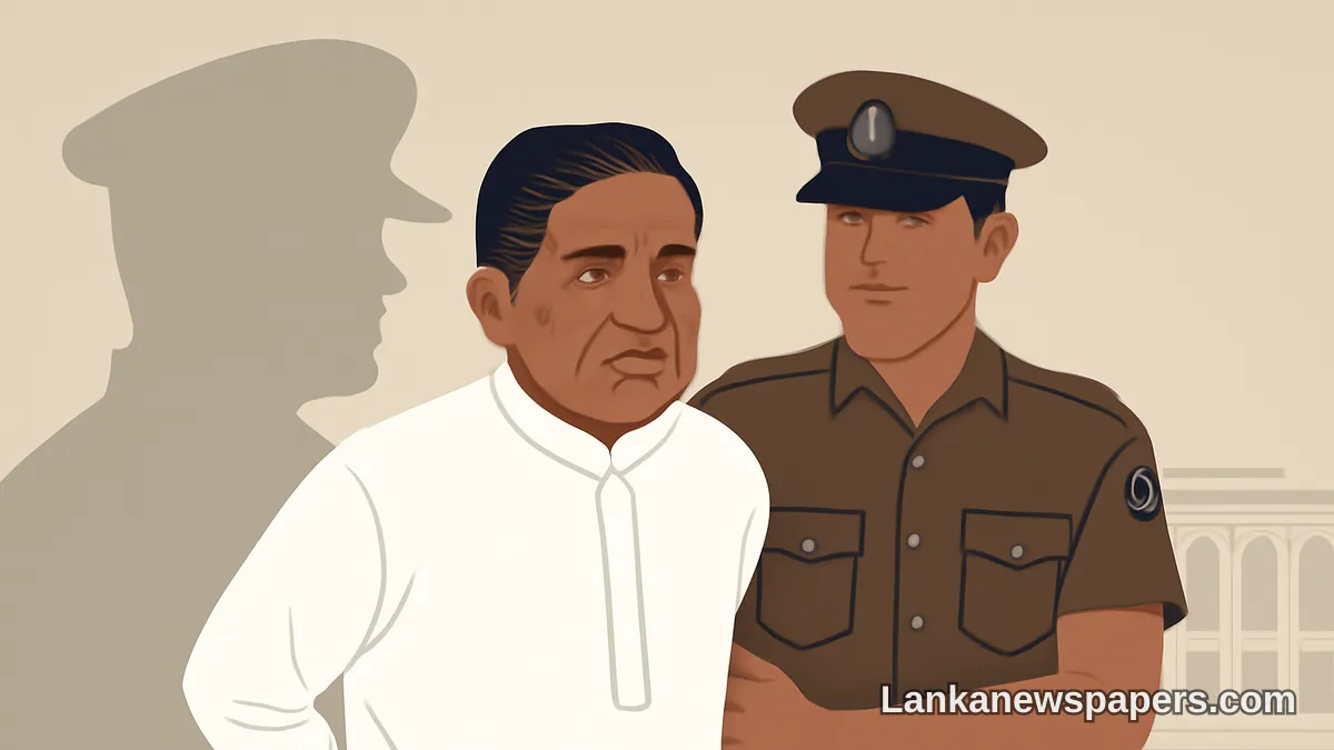 පොලිස් ප්‍රධානියාට එරෙහිව අදහස් පළ කිරීම හේතුවෙන් ශ්‍රී ලංකා විපක්ෂ නායකයා අත්අඩංගුවට