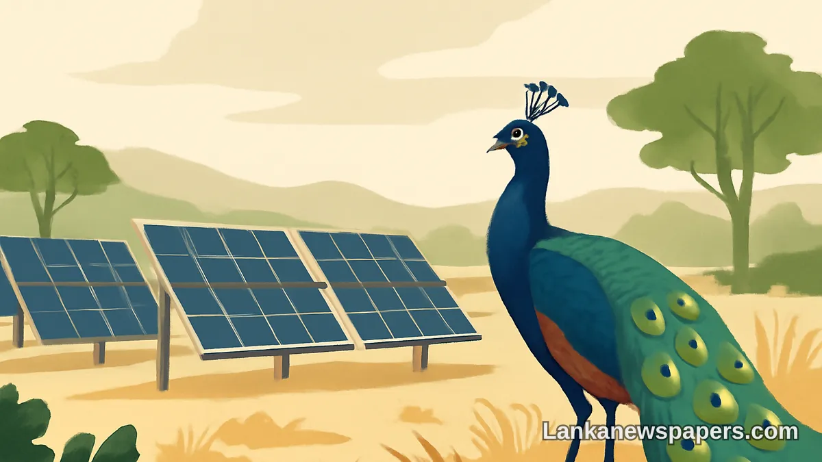 Sri Lanka's Hambantota Solar Push Raises Alarm Over Peacock Habitat Loss