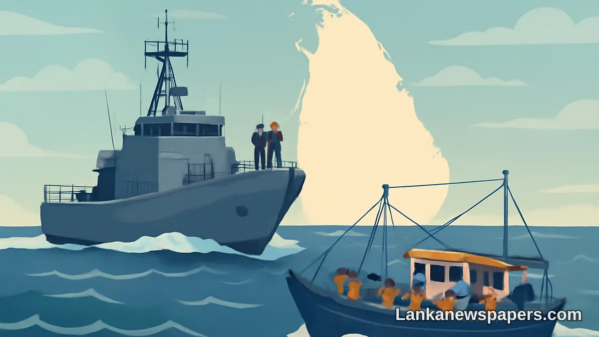 Sri Lanka Navy Apprehends Indian Fishing Vessel and Nine Crew Members in Lankan Waters