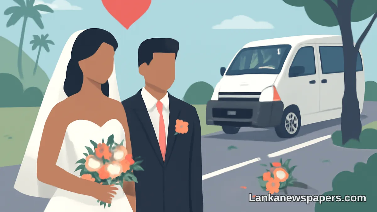 Wedding Joy Turns to Grief as Van Crash Claims Two Lives Near Magalegoda