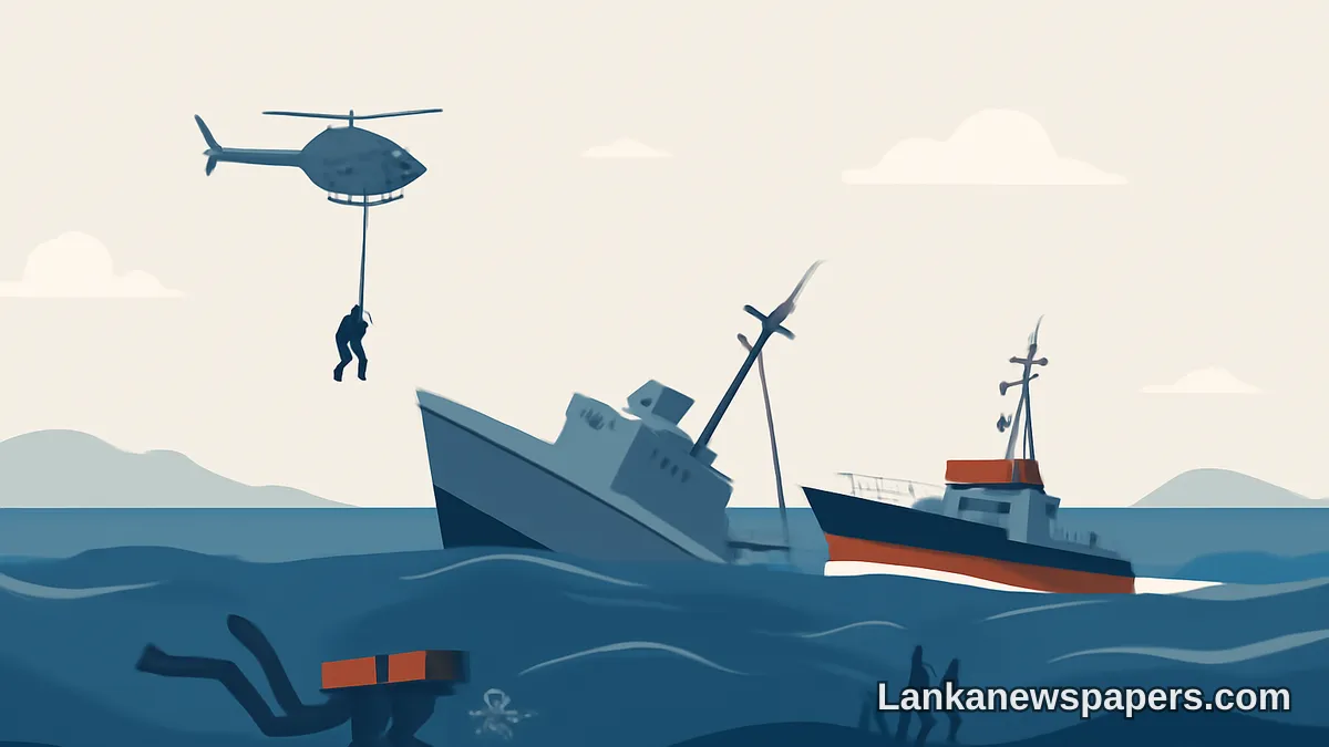 Search and Salvage Operations Underway After Sri Lanka Navy Vessel Runs Into Distress Off Angulana Coast