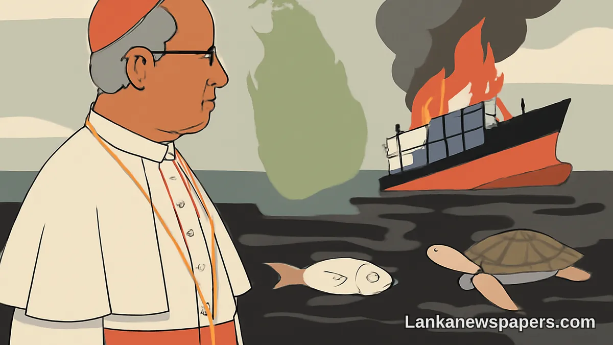 එක්ස්-ප්‍රෙස් පර්ල් පාරිසරික ව්‍යසනය සම්බන්ධයෙන් යුක්තිය ඉටු කරන ලෙස කාදිනල් රංජිත් හිමිපාණෝ රජයෙන් ඉල්ලා සිටිති