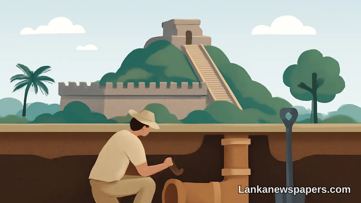 ශ්‍රී ලංකාවේ ඓතිහාසික යාපහුව රාජධානියේ පුරාණ භූගත මැටි නල පද්ධතියක් හෙළිදරව් වෙයි