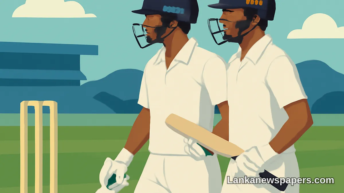 ඉන්දියාවේ අභියෝගාත්මක 462 ට එරෙහිව ඩික්වෙල්ල සහ දිනූෂා සටන් කරද්දී ශ්‍රී ලංකාව 137/5 ක ස්ථාවර තත්ත්වයක