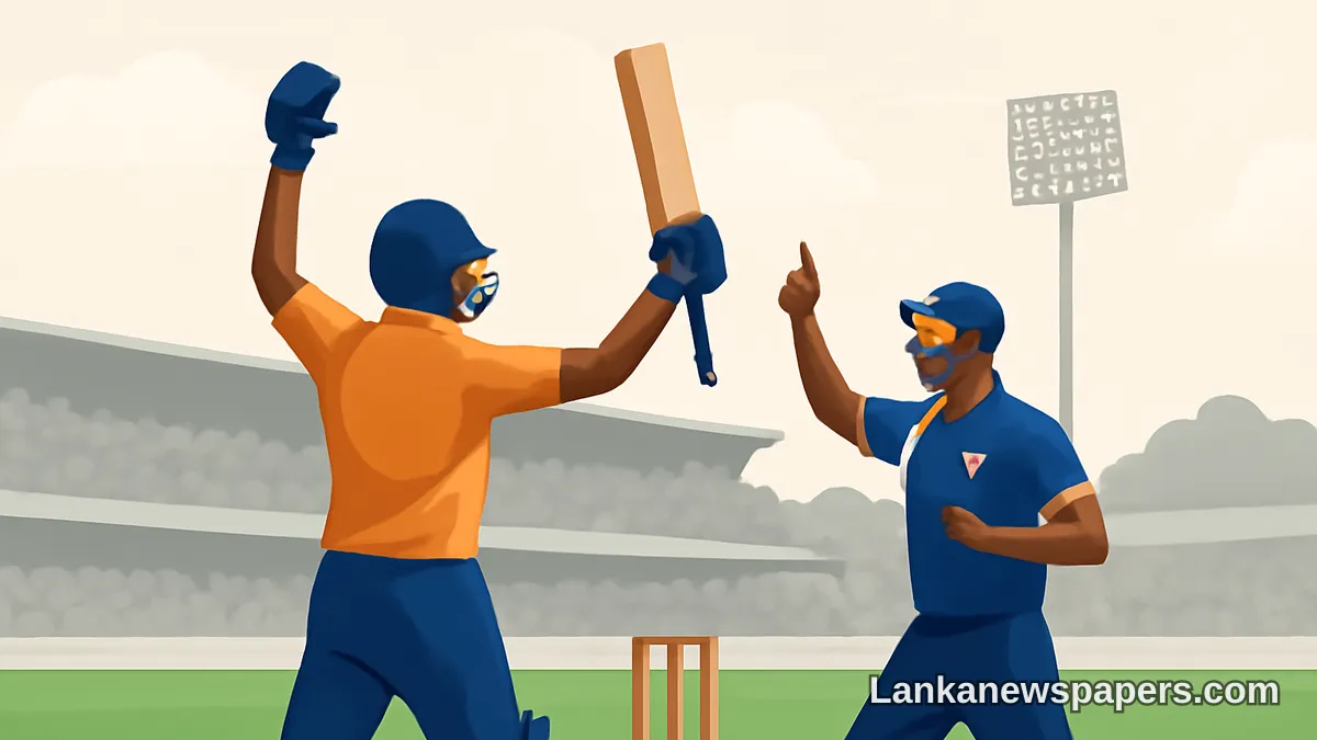 රෝමාංචකාරී ක්‍රිකට් තරඟයේදී ඉන්දියාව ශ්‍රී ලංකාව පරාජය කරයි