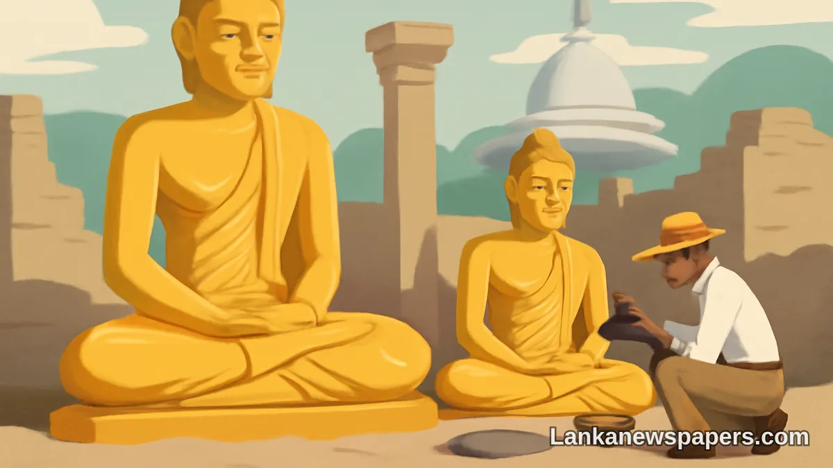 Ancient Secrets Revealed: Golden Buddha Statues Unearthed in Sri Lanka's Historic Capital