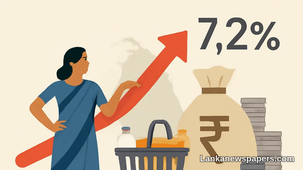 Sri Lanka's Inflation Climbs to 7.2% in July 2026