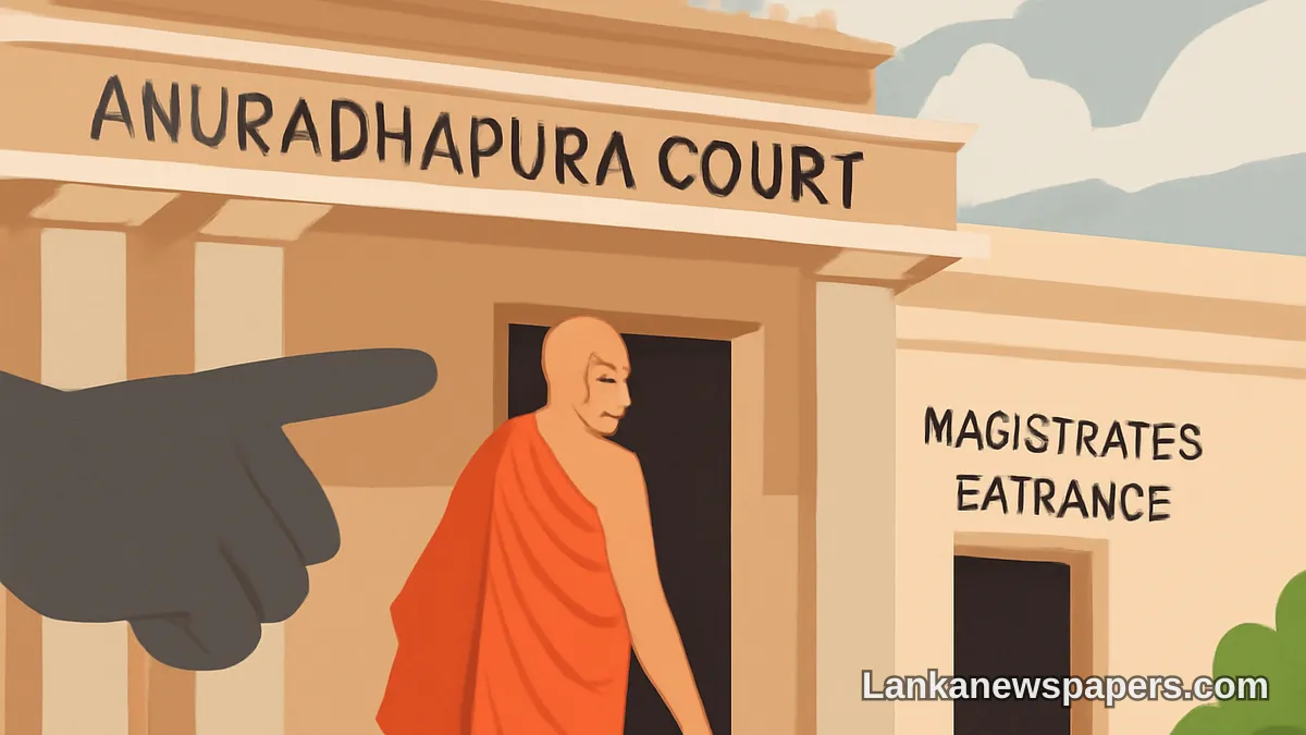 අනුරාධාපුර අධිකරණයේ මහේස්ත්‍රාත්වරයාගේ පිවිසුම භාවිත කිරීමෙන් හිටපු අතිපූජ්‍ය නාහිමිනාමා මතභේදයට