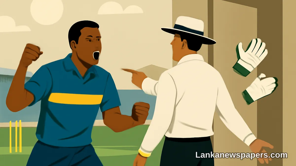 Sri Lanka Fury After Controversial Umpiring Call in India Clash — Player Hurls Gloves in Dressing Room
