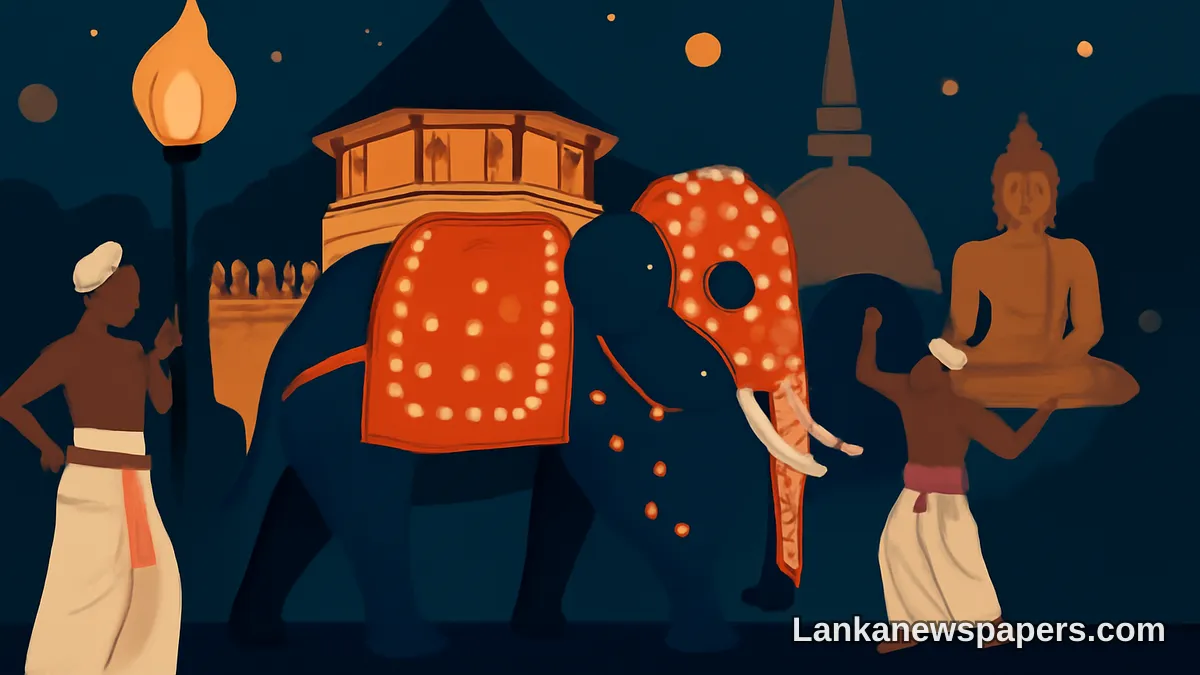 Ancient Glory Revived: Sri Lanka's Magnificent Esala Perahera Lights Up the Night