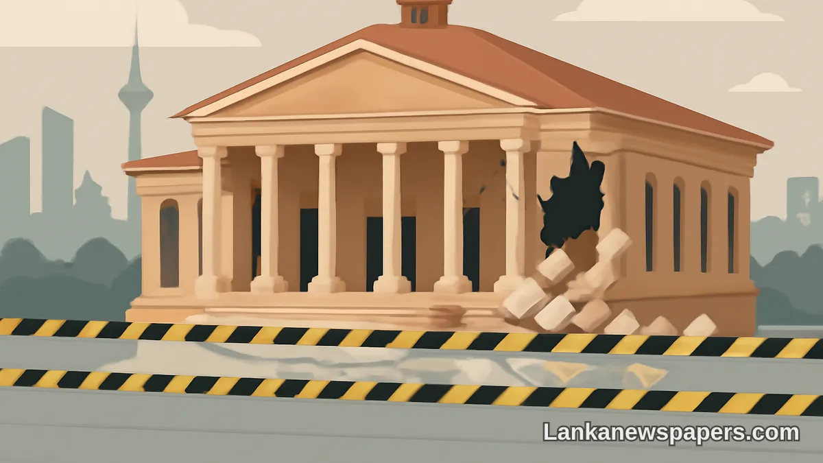 කොළඹ දිසා අධිකරණ ගොඩනැළියේ කොටසක් කඩා වැටීමෙන් සඳුදා විභාග කටයුතු අත්හිටුවයි