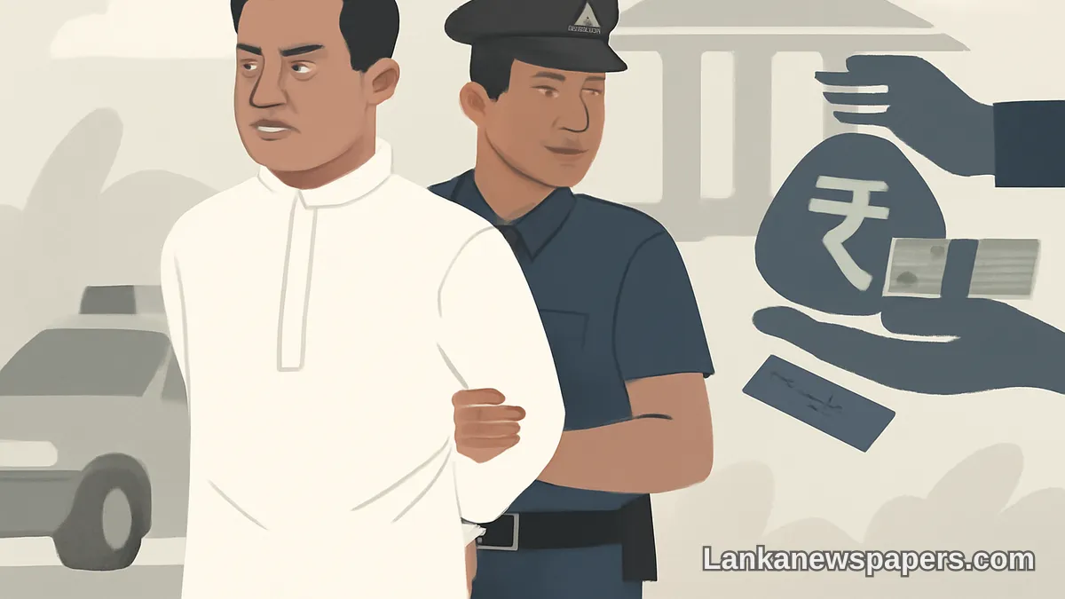 අල්ලස් චෝදනා සම්බන්ධයෙන් හිටපු ශ්‍රී ලාංකික අමාත්‍යවරයෙකු අත්අඩංගුවට