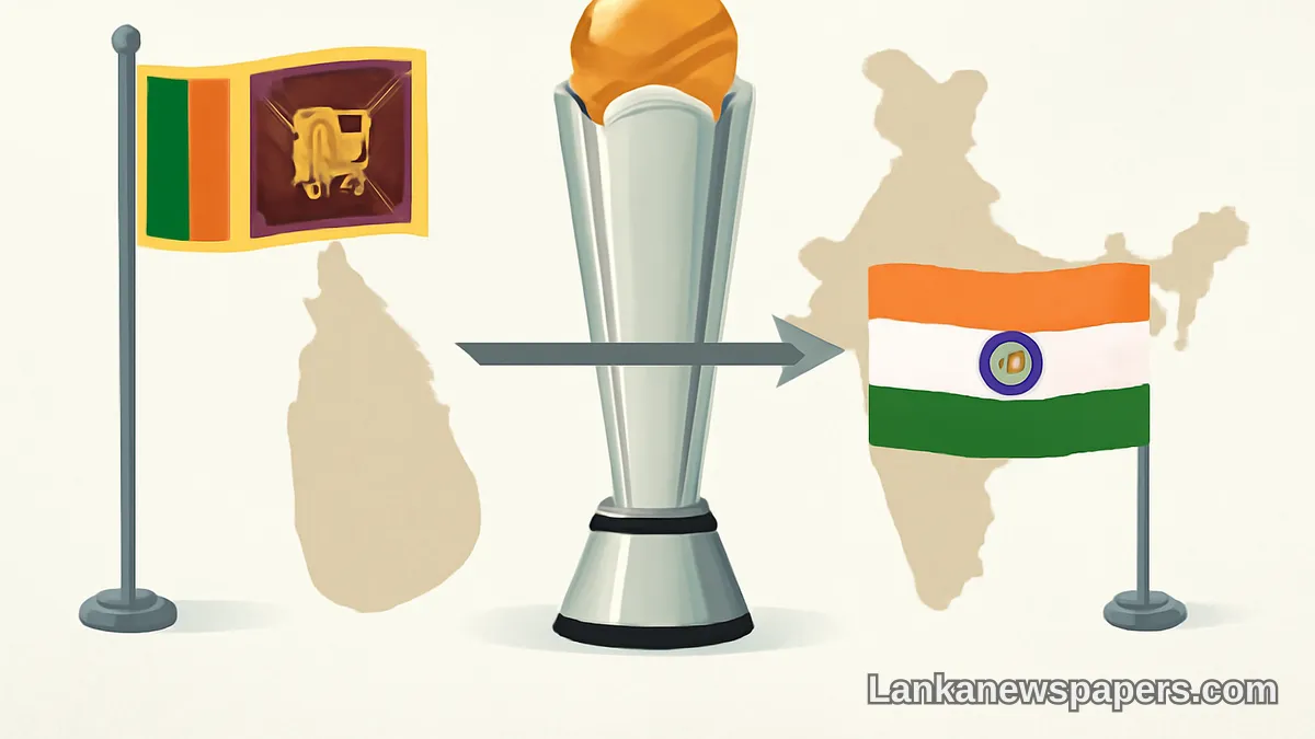 ICC චැම්පියන්ස් ට්‍රොෆි පැවැත්වීමේ හිමිකම ශ්‍රී ලංකාවෙන් ඉන්දියාවට මාරු කෙරේ