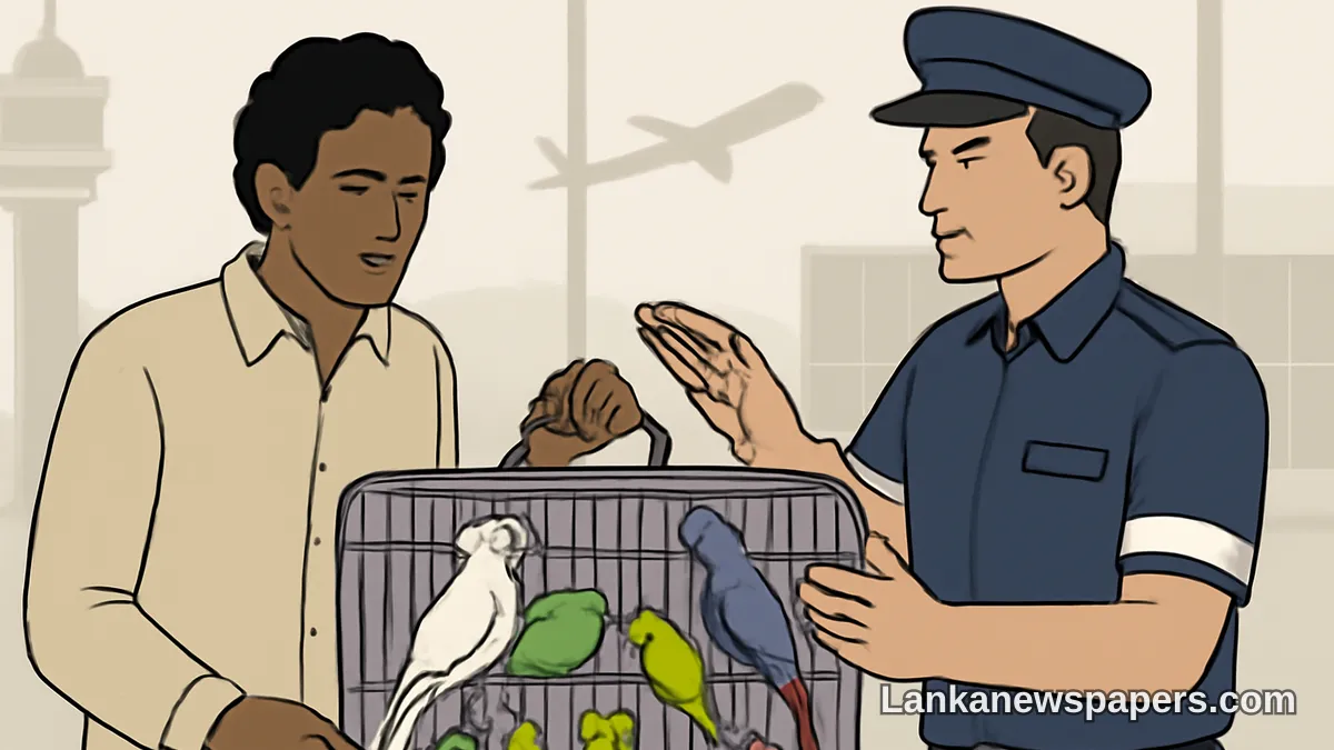 101 Birds Seized from Sri Lankan Smuggler at Jakarta's Main International Airport