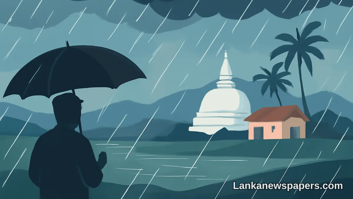 Heavy Rainfall Warning Issued for Uva, Central and Eastern Provinces This Afternoon