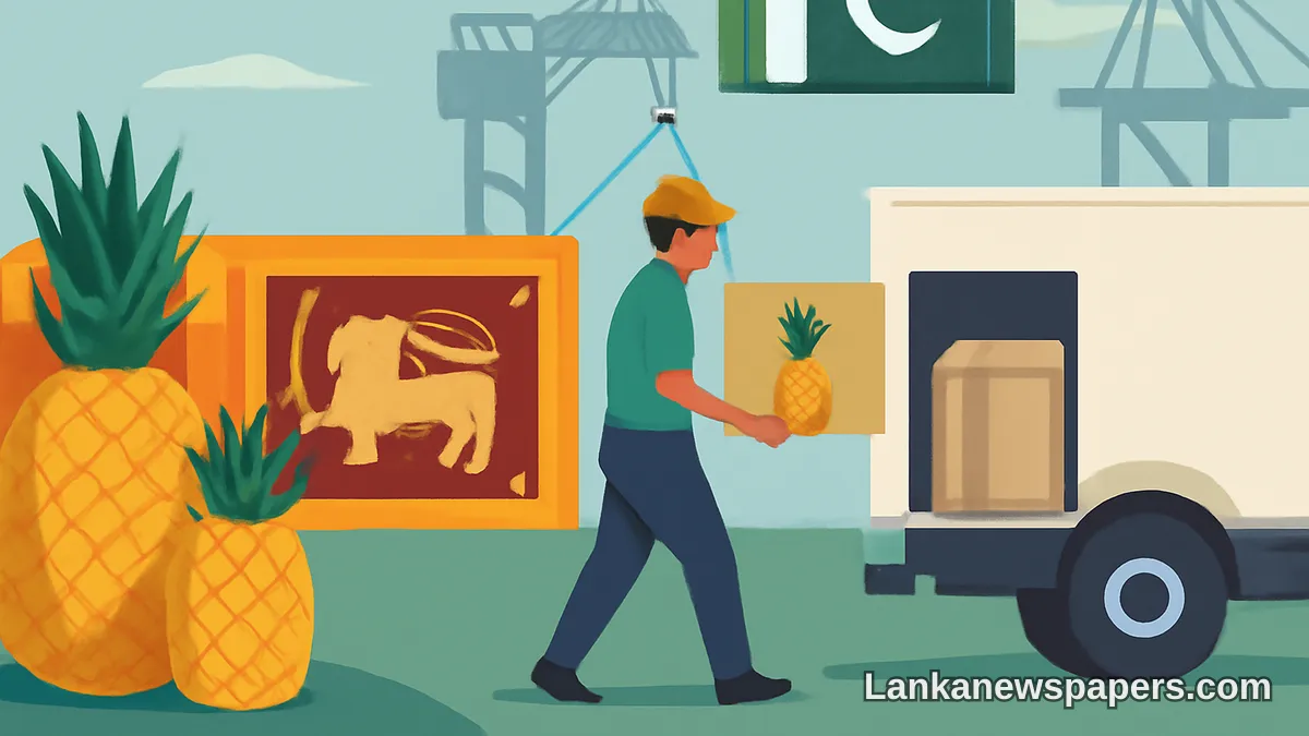ශ්‍රී ලංකාව ඉතිහාසයේ පළමු වතාවට පාකිස්තානයට අන්නාසි අපනයනය කිරීමෙන් ඉතිහාසය රචනා කරයි