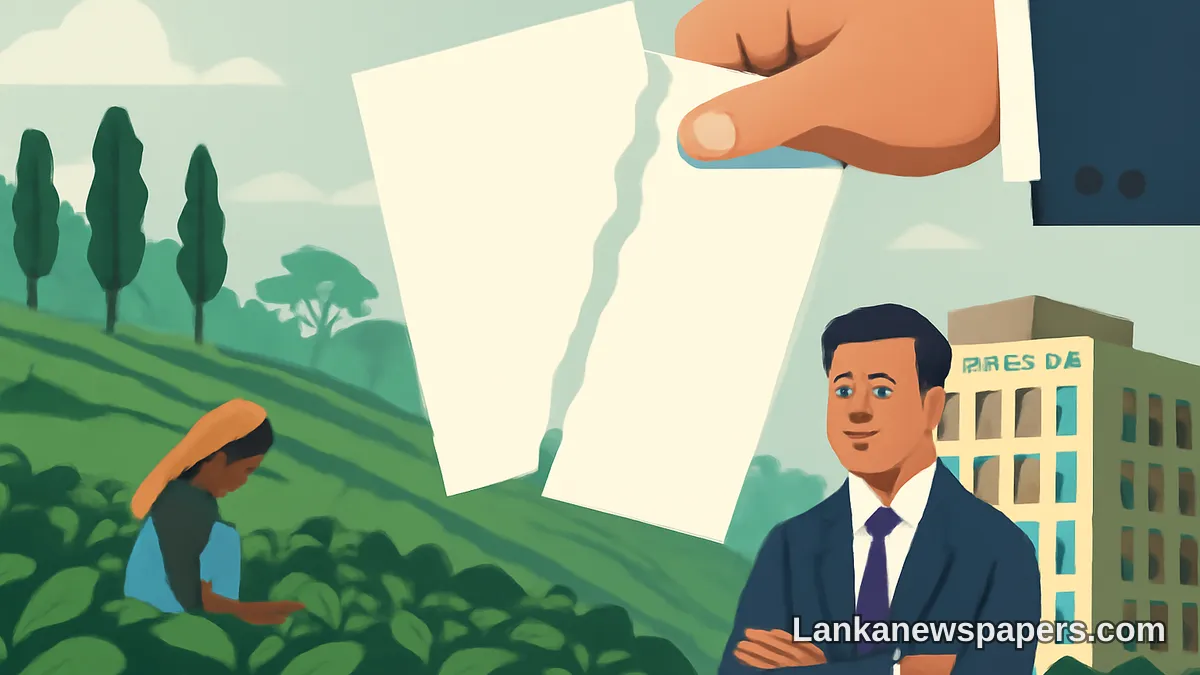 Renegotiating Plantation Leases Early Could Scare Off Foreign Investment, Warns Advocata Institute