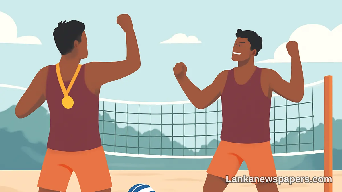 භූතානයේ CAVA බීච් වොලිබෝල් ශූරතාවලියේදී ශ්‍රී ලංකාව ඓතිහාසික රන් පදක්කම දිනා ගනී