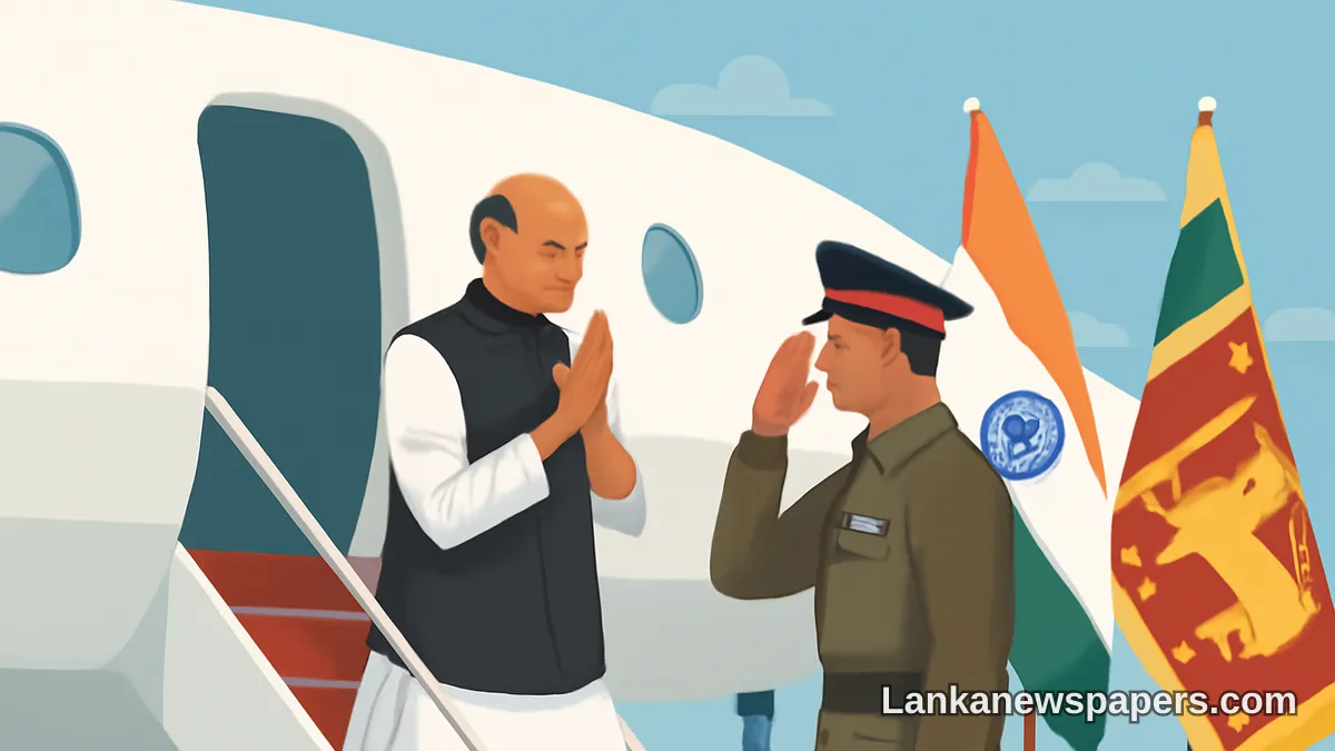 Indian Defence Minister Rajnath Singh Arrives in Sri Lanka to Strengthen Bilateral Defence Ties