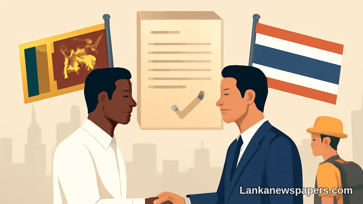 ශ්‍රී ලංකා සහ තායිලන්තය විදේශගත ශ්‍රී ලාංකික කම්කරුවන් ආරක්ෂා කිරීමේ කම්කරු ගිවිසුමක් විධිමත් කිරීමට සූදානම්