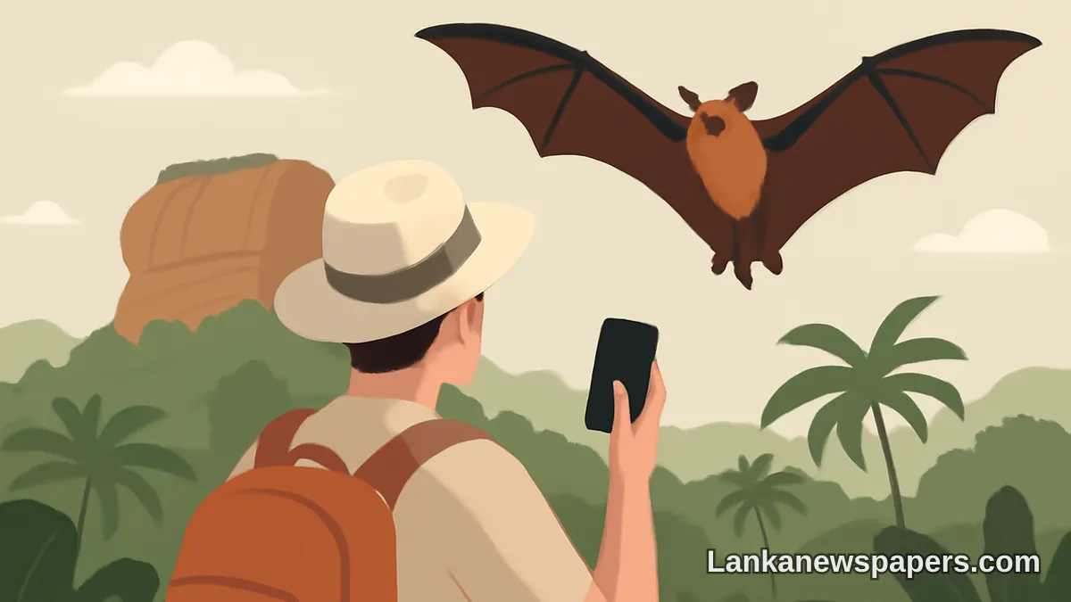 Tourist's Surprise Encounter With Sri Lankan Bat Captures the Internet's Attention
