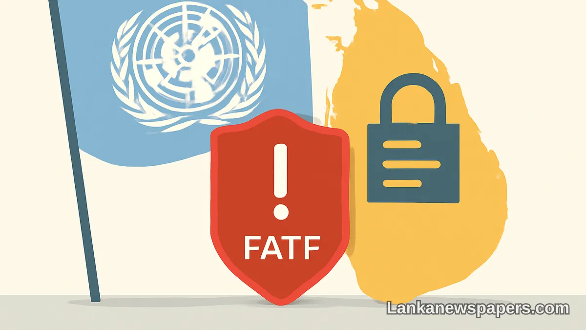 FATF අනුකූලතා අවදානම් සම්බන්ධයෙන් එක්සත් ජාතීන් ශ්‍රී ලංකාවට අවවාද කරයි