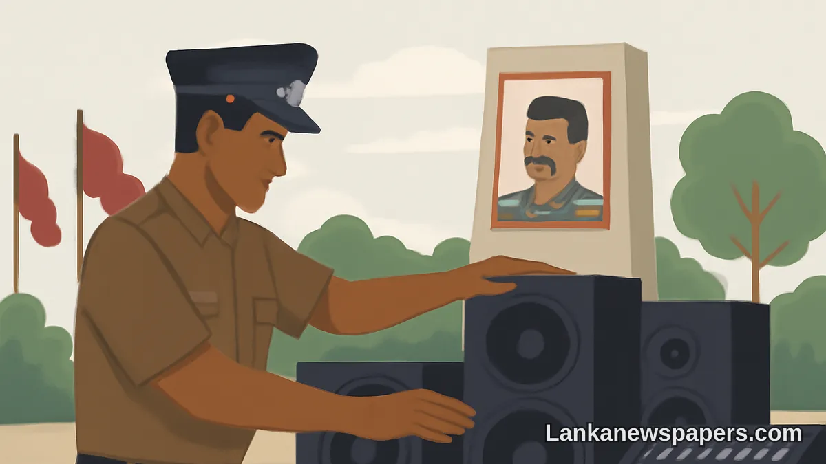 Police Confiscate Sound Equipment at Thileepan Memorial Event in Jaffna