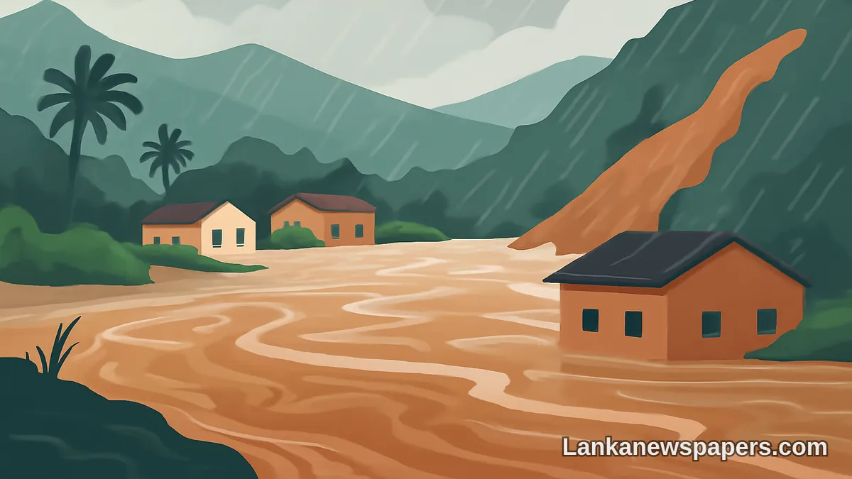 Mahaweli Ganga Reaches Spill Level as Heavy Rains Lash Central Highlands, Triggering Flood and Landslide Warnings