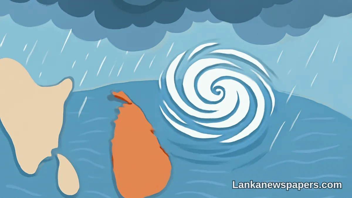 Weather Alert: Low-Pressure System Near Sri Lanka Set to Strengthen Into Depression