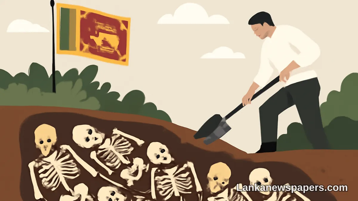 ශ්‍රී ලංකාවේ සාමූහික සොහොනකින් පුද්ගලයන් 572 දෙනෙකුගේ අවශේෂ හෙළිවෙයි