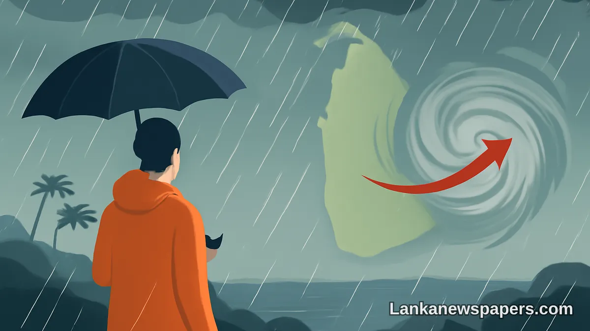 Heavy Rainfall Warning Issued for Western, Sabaragamuwa and Other Provinces as Bay of Bengal Depression Moves Westward