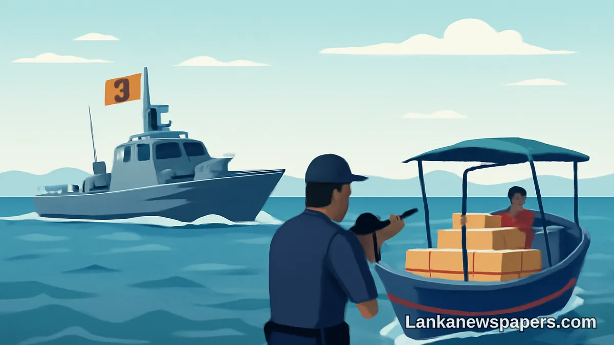 ශ්‍රී ලංකා නාවික හමුදාව උතුරු මුහුදේදී රුපියල් බිලියන 1.5ක මත්ද්‍රව්‍ය තොගයක් අත්අඩංගුවට ගනී