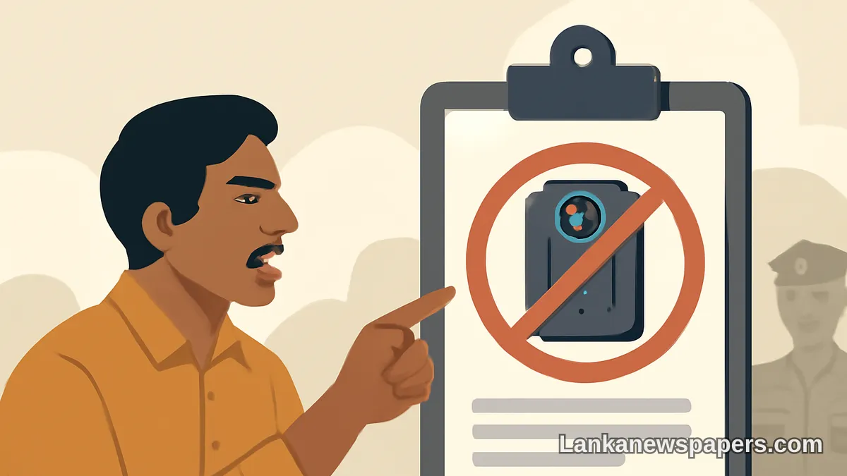 පොලිස් බොඩි කැමරා ටෙන්ඩරය අක්‍රමිකතා හේතුවෙන් අවලංගු කරන ලෙස වසන්ත මුදලිගේ ඉල්ලයි