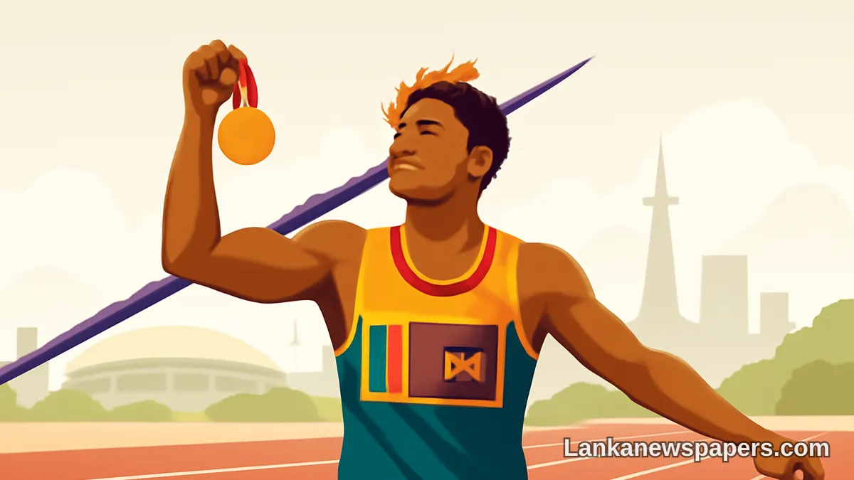රුමේෂ් තරංග නාගෝයාහිදී අශියානු ක්‍රීඩා තුණ්ඩු විසිකිරීමේ රන් පදක්කමින් අසිරිමත් මෙවලමේ ගිගිරුම නිමා කරයි