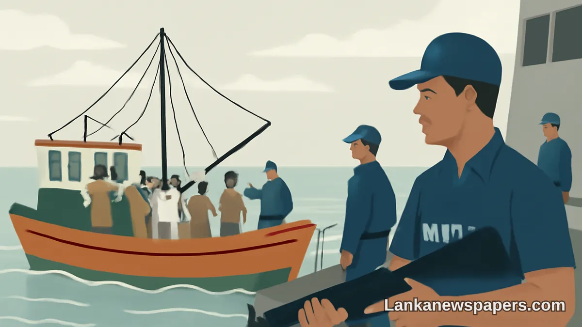 ශ්රී ලංකා නාවික හමුදාව රාමේශ්වරම් ජාලේ ධීවරයින් නව දෙනෙකු නේදුන්තීවු අසල දී අත්අඩංගුවට ගනී