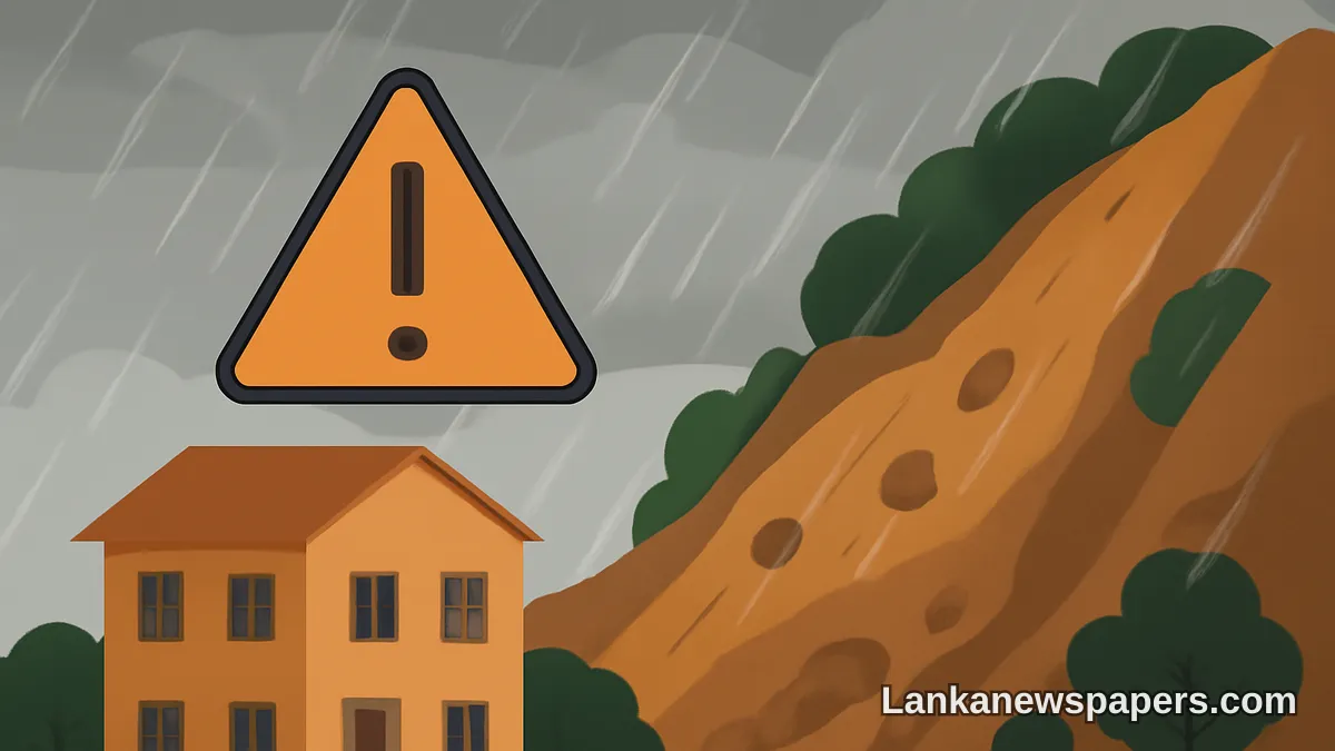 NBRI ආයතනය කෑගල්ල, මාතලේ, කන්දි සහ රත්නපුර දිස්ත්‍රික්ක සඳහා ඇම්බර් නාය යෑමේ අනතුරු ඇඟවීම් නිකුත් කරයි