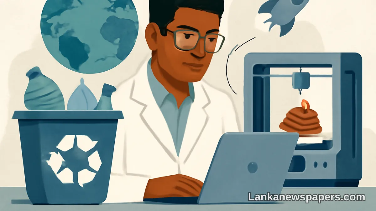 Sri Lankan Scientist Spearheads NASA-Backed Project to Transform Plastic Waste into 3D-Printed Food