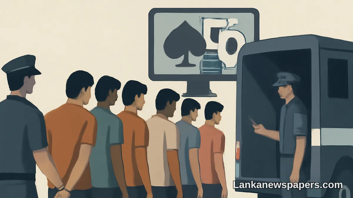 Eight Indian Nationals Held as Police Smash Online Gambling Operation in Sri Lanka