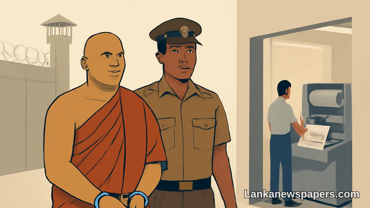 Gnanasara Thero to Join Prison Printing Unit as Sentence Resumes, Officials Confirm