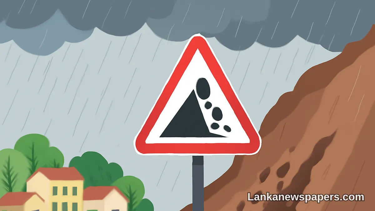 ශ්‍රී ලංකාවේ කිහිප් ප්‍රදේශයක් සඳහා නාය යෑමේ පූර්ව අනතුරු ඇඟවීමක් නිකුත් කෙරේ