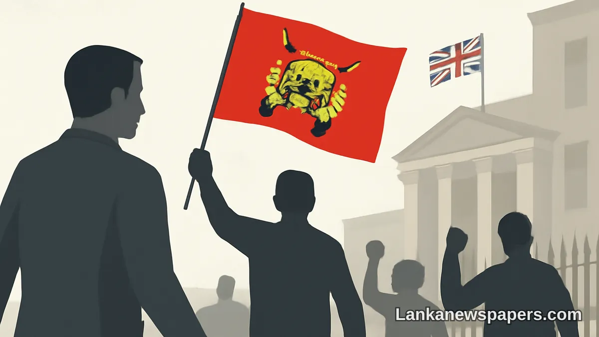 LTTE කොඩි ප්‍රදර්ශනය සම්බන්ධ ප්‍රශ්නයට බ්‍රිතාන්‍ය මහ කොමිසම් කාර්යාලය පැහැර හරී