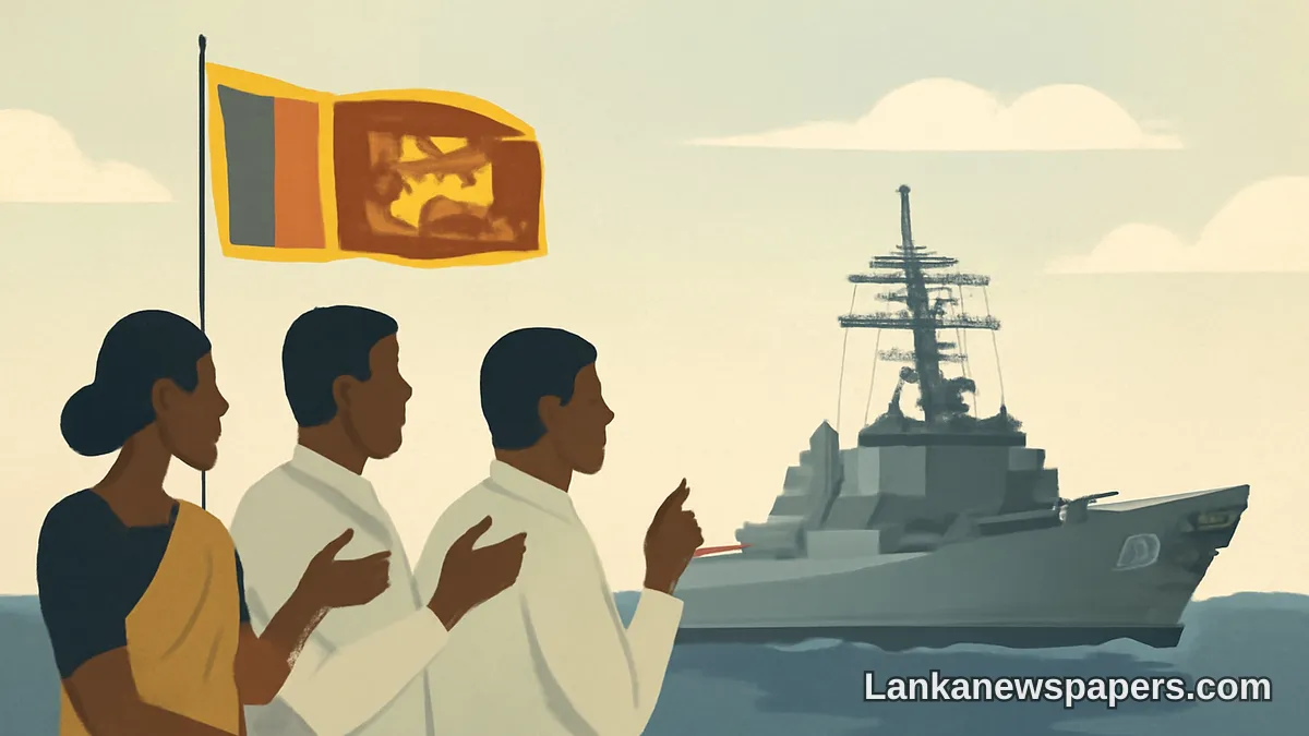එක්සත් ජනපද යුද නැවේ කොළඹ පිටත්වීම අවස්ථාවට ගත් විපක්ෂය ජාතික වගකීම් NPP රජයට මතක් කරයි
