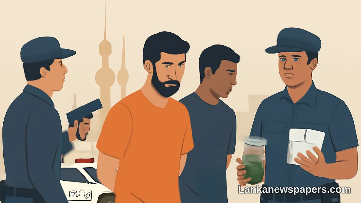 කුවේතයේ මත්ද්‍රව්‍ය හා අපරාධ මර්දන මෙහෙයුමකදී ශ්‍රී ලාංකිකයෙකු ඇතුළු දකුණු ආසියාතිකයන් දෙදෙනෙකු අත්අඩංගුවට