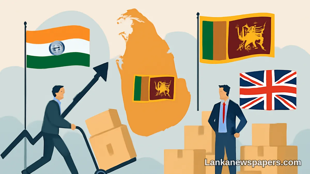 ශ්‍රී ලංකාවේ දෙවන විශාලතම අපනයන ගමනාන්තය ලෙස ඉන්දියාව එක්සත් රාජධානිය පසු කරයි