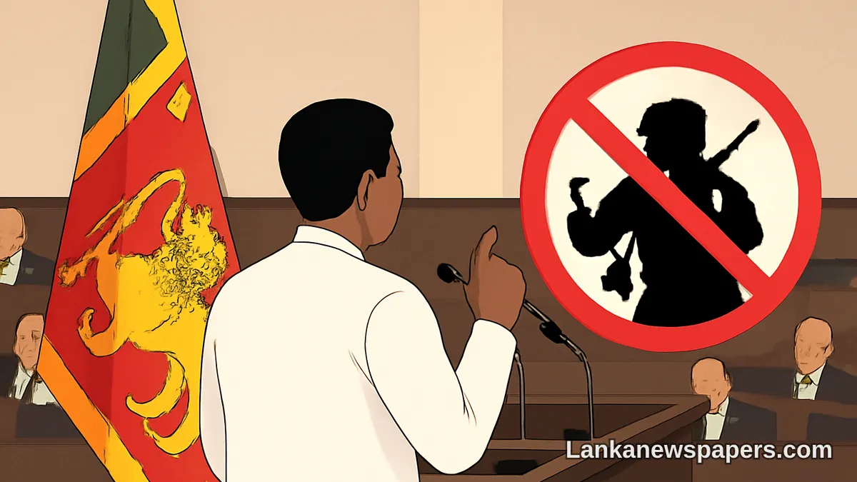 ටීඑන්ඒ පාර්ලිමේන්තු මන්ත්‍රීවරයා පාර්ලිමේන්තු දේශනයේදී එල්ටීටීඊ තහනම ඉවත් කරන ලෙස රජයෙන් ඉල්ලයි